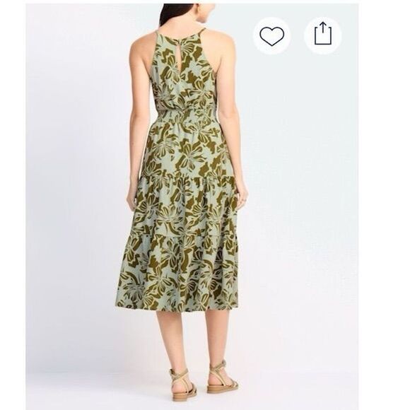 Market & Spruce Women's Petite Halter Neck Midi Dress M Multicolor - Picture 3 of 10